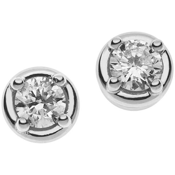 Orecchini Comete Donna in Oro bianco Diamante 0.12 Ct ORB856 - ORB856